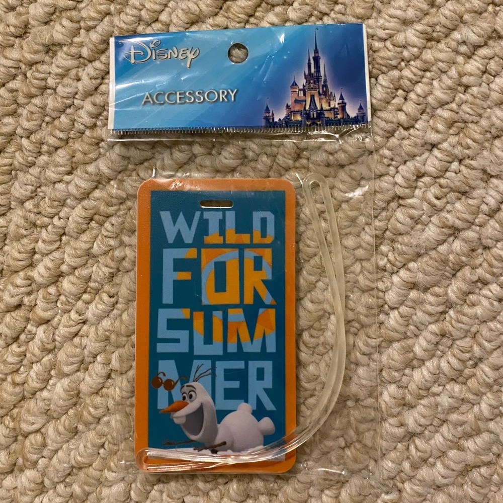 NWT Disney Luggage Travel Tag Olaf Frozen